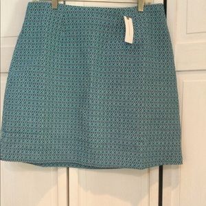 Anthropologie NWT aqua blue skirt w/ back zip- s12